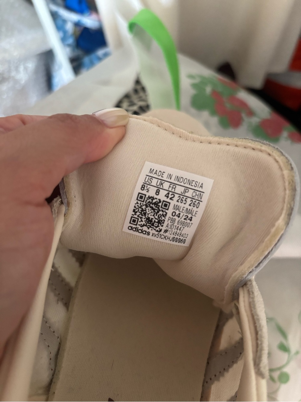 adidas Samba OG Cream and Brown Sneakers - Picture 8 of 8